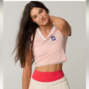 NWT OFFLINE By Aerie Jersey Ringer V-Neck T-Shirt